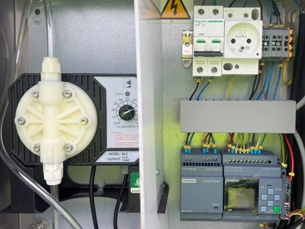 Dosing pump (from dangerous chemical like concentrated H2SO4 to high viscosity solutions)